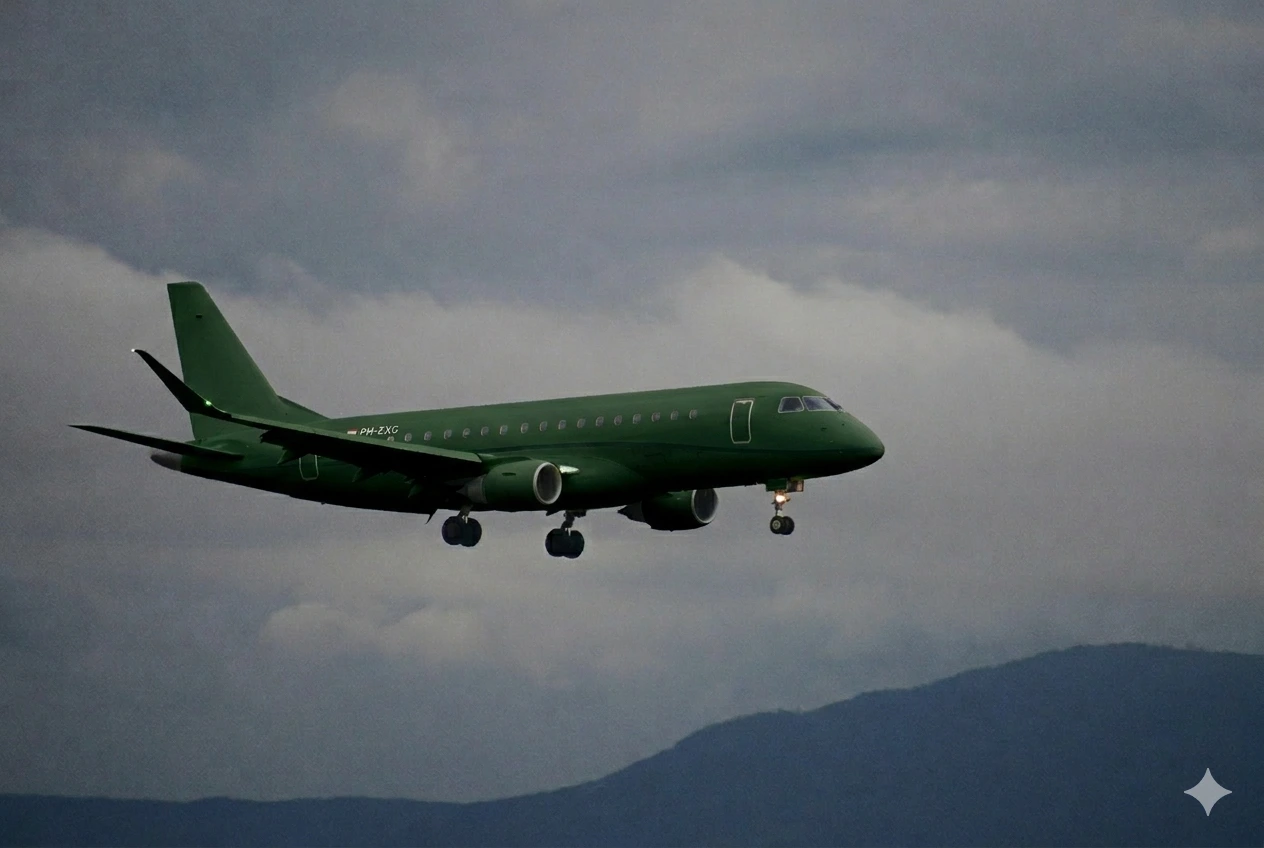 Aircraft powered by Sustainable Aviation Fuel refined from BYUFUEL's waste cooking oil feedstock.