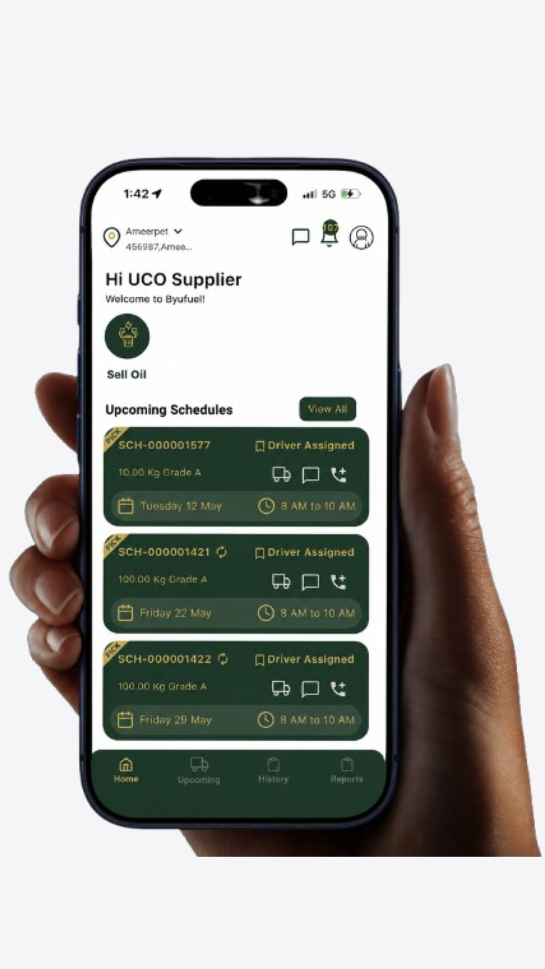 Supplier onboarding on the BYUFUEL platform